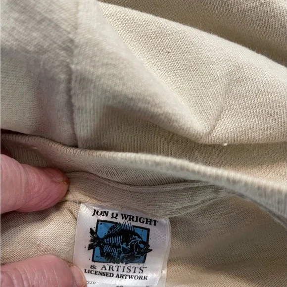 New! Men's Cream grafic Shirt. Fairly thick cotton shirt! Size XL NWOT! - Picture 4 of 4